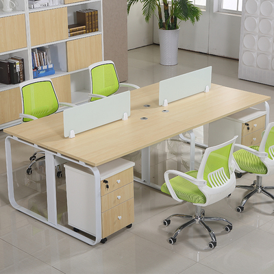 成都-現代員工電腦桌-屏風簡約職員辦公桌椅4人位組合-辦公家具